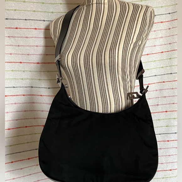 Tom Ford x Gucci Black Canvas Leather Trimmed Attache Hobo preloved one owner - Picture 5 of 16